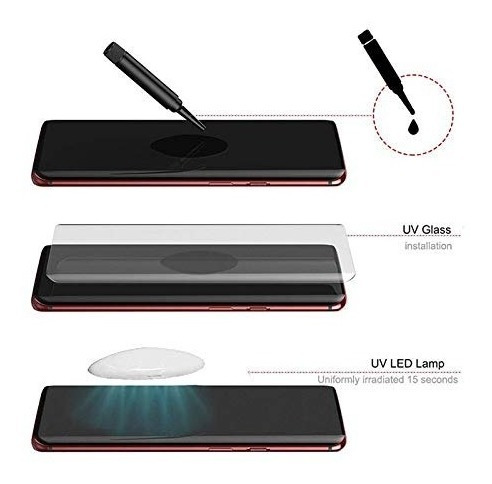 Imagen 3 de 9 de Vidrio Templado Curvo Uv Glass Para Samsung S23 Ultra