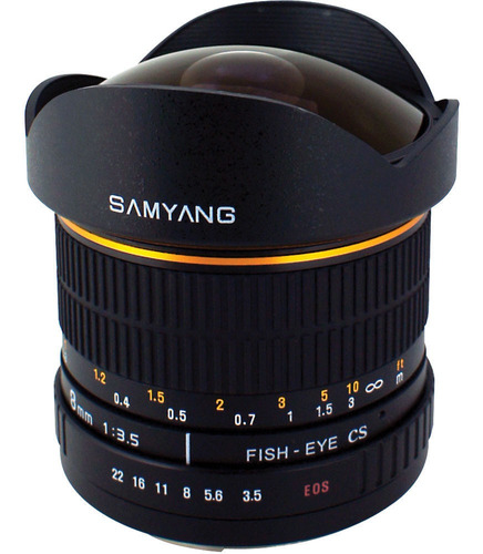 Samyang 8mm Ultra Wide Angle F/3.5 Fisheye Lente Para Canon