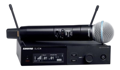 Shure Slxd24/b58 Sistema Inalambrico Digital C/ Mic De Mano Color Negro