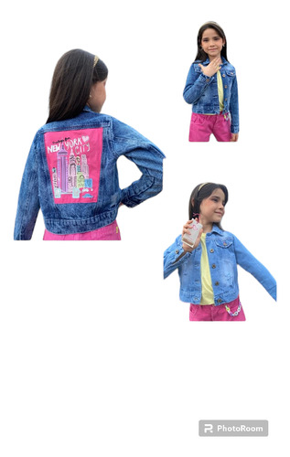 Chaqueta De Niña Tela Rígida 100% Algodón Marca  Chalupitos 