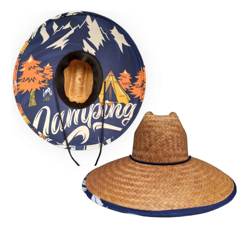 Sombrero Pescador Surf Lifeguard Hat Underbrim Print Everest