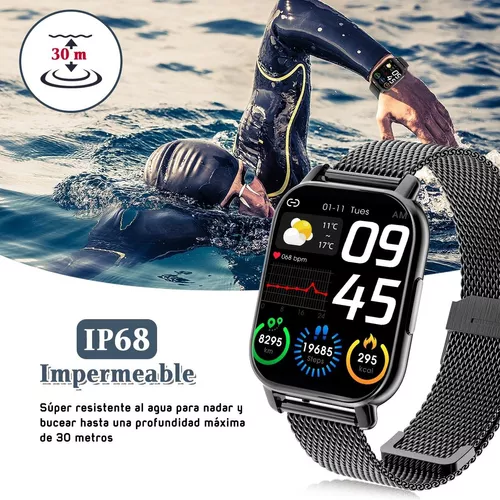 Smartwatch Mujer 1.85'' Reloj Inteligente Reloj Impermeable Color