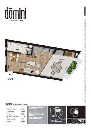 Imagen 2 de 15 de Apartamento Penthouse Monoambiente En Venta En Cordón