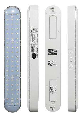 Luz De Emergencia 60 Leds Gamasonic Encendido Inteligente