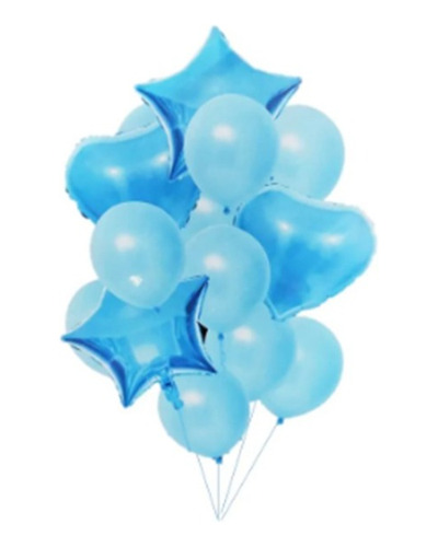 Bouquet Kit Globos Azul X 14 Und