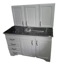 Comprar Bajo + Alacena + Mesada Con Bacha 1,20 Mts. Pintado Cocina 