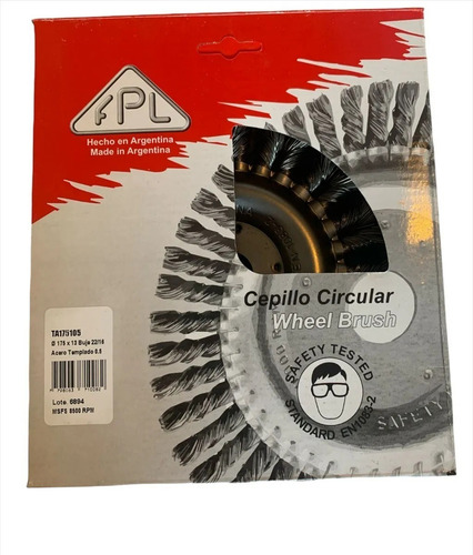 Cepillo Circular Trenzado Fpl Eje 22/16-alambre Templado 0,5