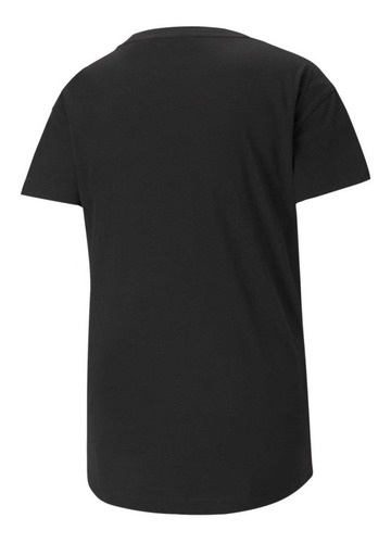 Playera Puma Mujer Blanco / Negro Logo Tee Mod 586454