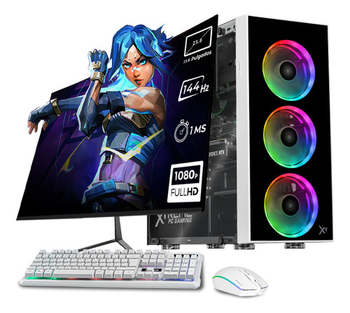 Xtreme Pc Rtx 3050 Ryzen 5 16gb Ssd 1tb Monitor 23.8 White