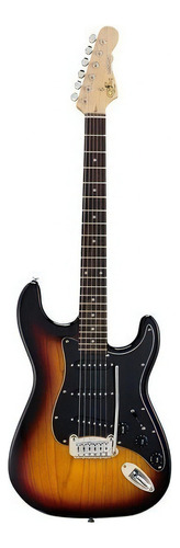 Guitarra eléctrica G&L Tribute Legacy de fresno/tilo 3-tone sunburst brillante con diapasón de arce