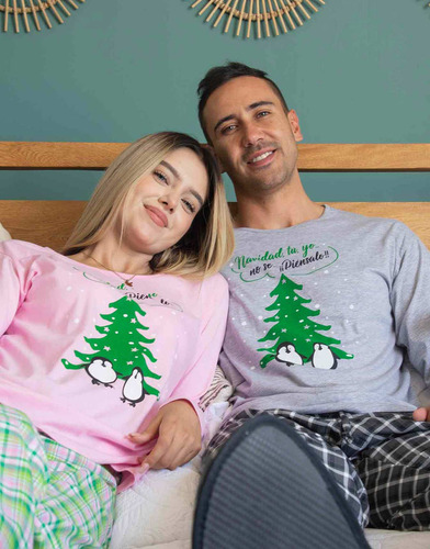 Pijamas Para Parejas Invierno Algodón Jpa153 Dúo Twins
