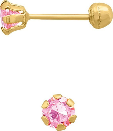Imagen 3 de 3 de Broquel Circonia R. 3 Mm Oro 10k - 501