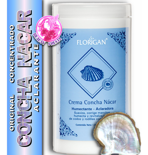 Crema Concha Nacar Aclaradora Humecta Suaviza 1 Kg Florigan