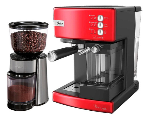 Oster Combo Cafetera Bvstem6603r + Molinillo Bvstbmh23
