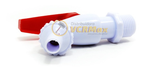 Imagen 4 de 10 de Canilla Esférica Pvc Manija Palanca 1/2 X 10 Unidades