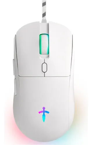Mouse Gamer Titorion Mg001 Óptico 7.200dpi Com Fio Led Rgb Branco