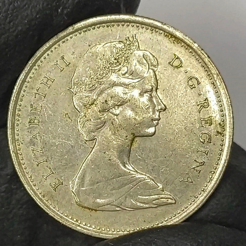 Canada 25 Cents 1974 Antigua Moneda Colección (Usado)