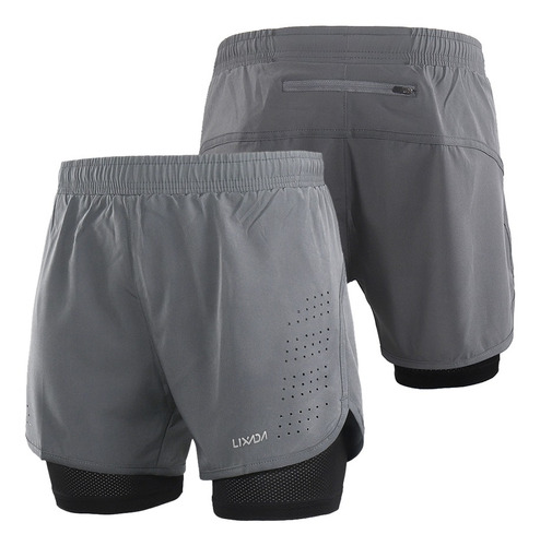 Shorts Deportivos Lixada 2 En 1 Transpirables Para Hombre