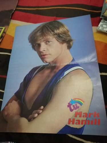 Poster Star Wars Mark Hamill Fans 80's 54 X 41 Cms