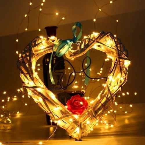 2 X Guirnaldas Luces Micro Led Hadas 10 Mtrs Pilas Navidad