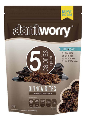 Dont Worry Snack Mini Barra Quinoa Sabor Chocolate