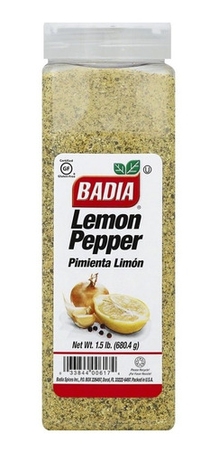 Pimienta Limon X 680 Gr Badia - Especias Premium Sin Tacc