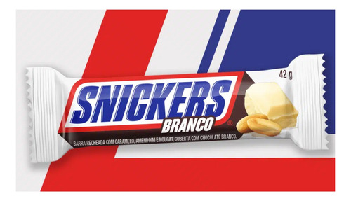 Kit 3 Barra Chocolate Mars Snickers Branco