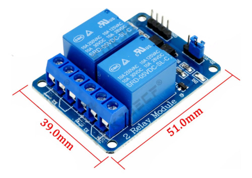 Módulo Relay Relevador 2 Canales 5v 10a Compatible Arduino