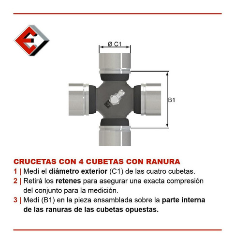 Imagen 2 de 4 de Cruceta Ø27.02 X 43.25 (seguro Interno) Hesston - Agco 1340