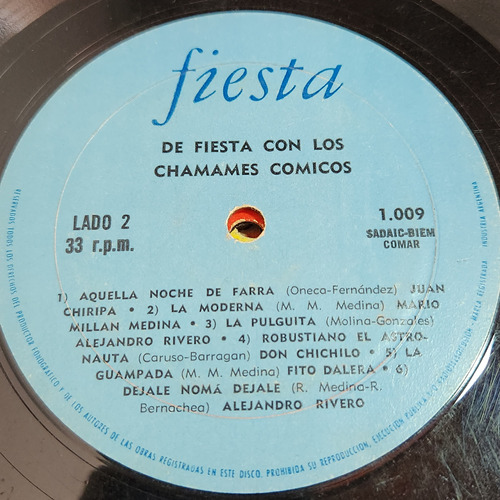 Sin Tapa Disco De Fiesta Con Los Chamames Comicos F0