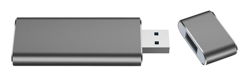 M2 Ngff A Usb 3,0 Ssd Carcasa De Lector 6gbps Con Gris-plata