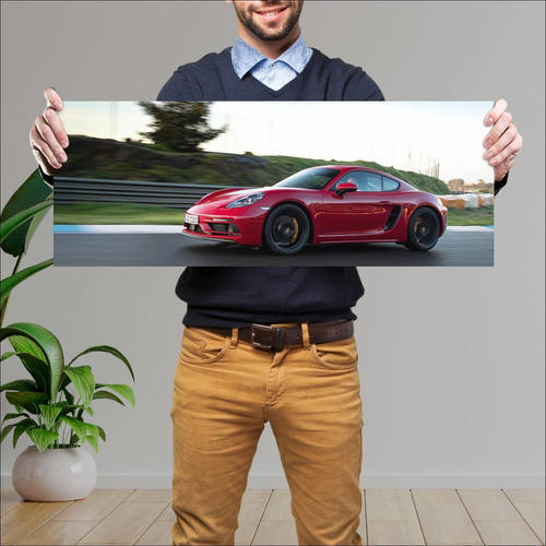 Cuadro 30x80cm Auto 2020 Porsche 718 Cayman Gts 4.0 005