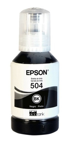 Botella De Tinta Continua Epson L4150 Ecotank T504 Negro 504