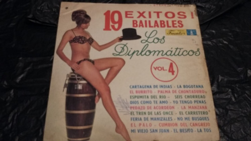 19 Exitos Bailables Los Diplomaticos Vol 4 Lp Vinilo Cumbia