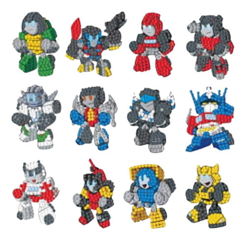 Kit Stickers Pintura Con Diamantes - Amigos Robots