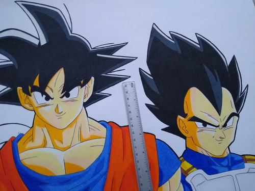 Dibujo Hecho A Mano 50x65 Cm (goku, Vegeta Y Freezer) | MercadoLibre Dibujo Hecho A Mano 50x65 Cm (goku, Vegeta Y Freezer) | MercadoLibre