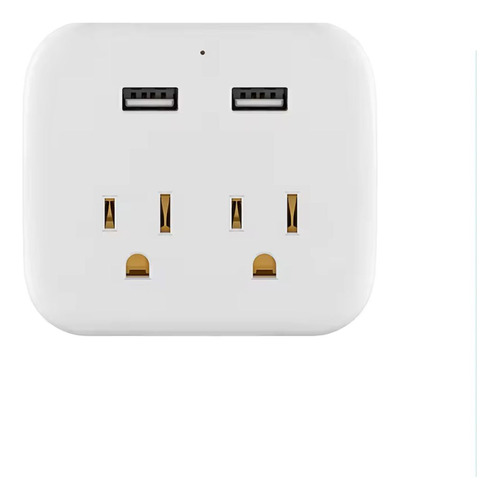 Enchufe Múltiple 2 Usb 2 Salidas Extensión De Pared