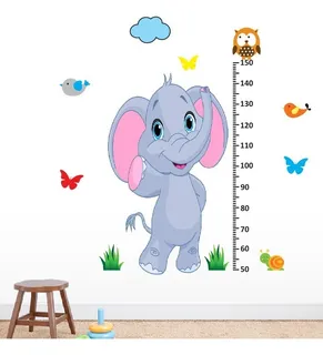 Medidor Infantil Estatura Elefante - Regla 1m 