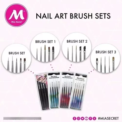 Mia Secrets Nail Art Brush Set (Nb-5P)