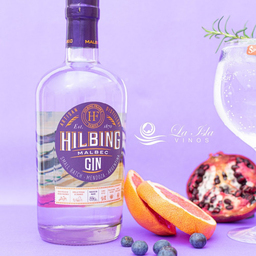 Imagen 2 de 10 de Gin Hilbing Malbec 750 Ml. Microcentro. Envíos.