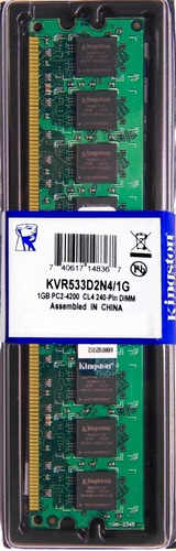 Memória Kingston Ddr2 1gb 533 Mhz Desktop Kit C/10 Unidades
