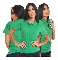 Comprar Kit 5 Camisas Polo Femininas Camiseta Gola Atacado Piquet