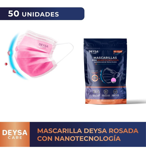 Mascarillas Con Nanotecnología, Env. Resellable 50 Un