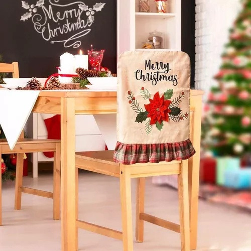 Funda Para Silla De Comedor Con Decoración Navideña De 3 Pie