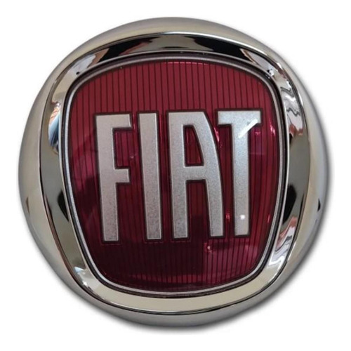 Emblema Vermelho Grade Dianteira Fiat Mobi Drive Desde 2017