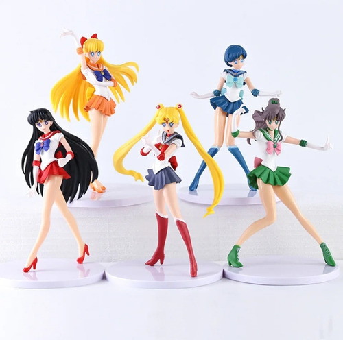 Saylor Moon Pack X5 Saylor Scouts Figuras Acción Anime