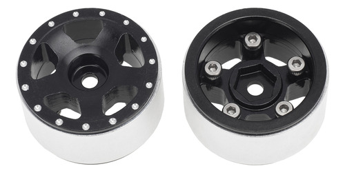 4x Rc Car Rim Parte De 1:24 Para Axial Scx24 90081 Rc Negro