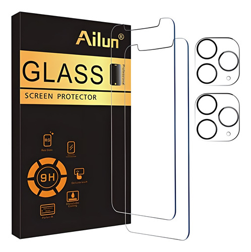 Protector Pantalla Ailun 2 Pack iPhone 11 Pro Max 6.5  + 2