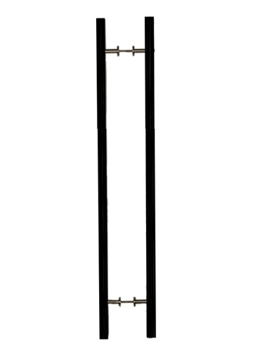 Manija Negra Doble Rectangular 100cm Acero Inoxidable Puerta