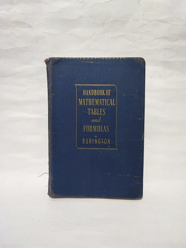 Handbook Of Mathematical Tables And Formulas Burington 